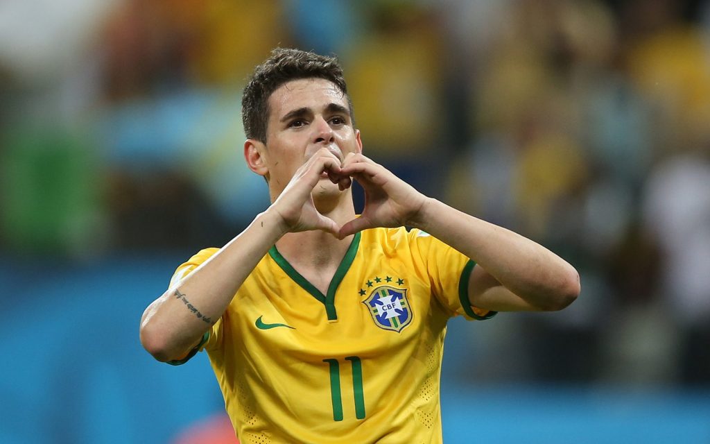 Oscar, pela Seleção Brasileira. Foto: Fernando Soutello/AGIF