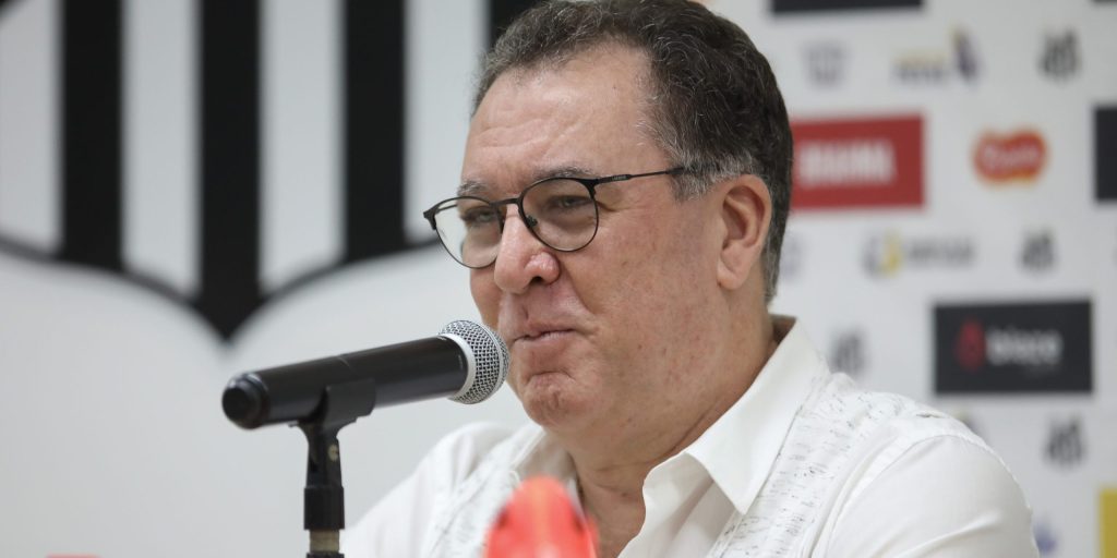 Marcelo Teixeira, presidente do Santos. Foto: Reinaldo Campos/AGIF