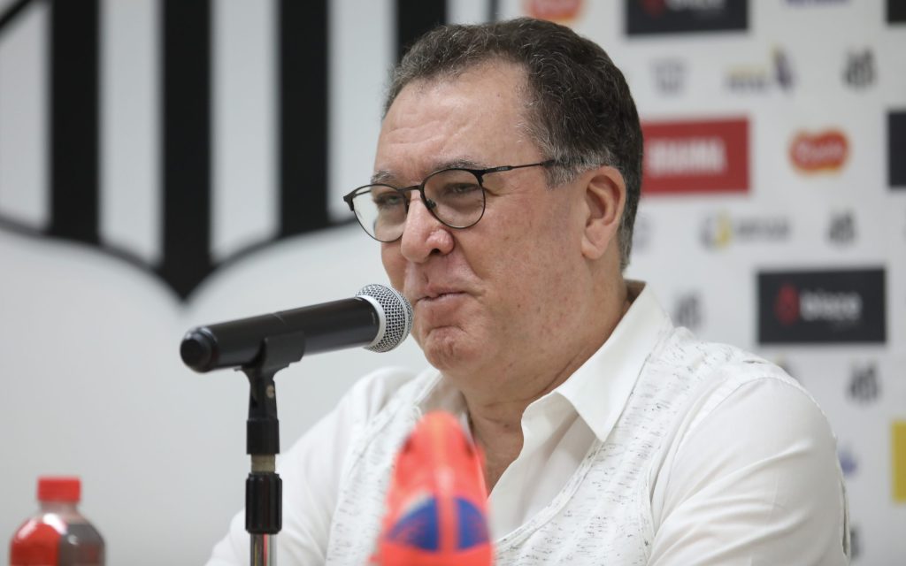 Marcelo Teixeira, presidente do Santos. Foto: Reinaldo Campos/AGIF