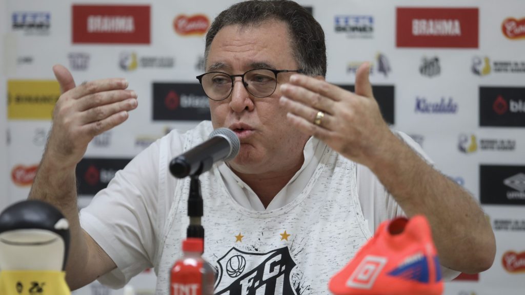 Marcelo Teixeira, presidente do Santos. Foto: Reinaldo Campos/AGIF