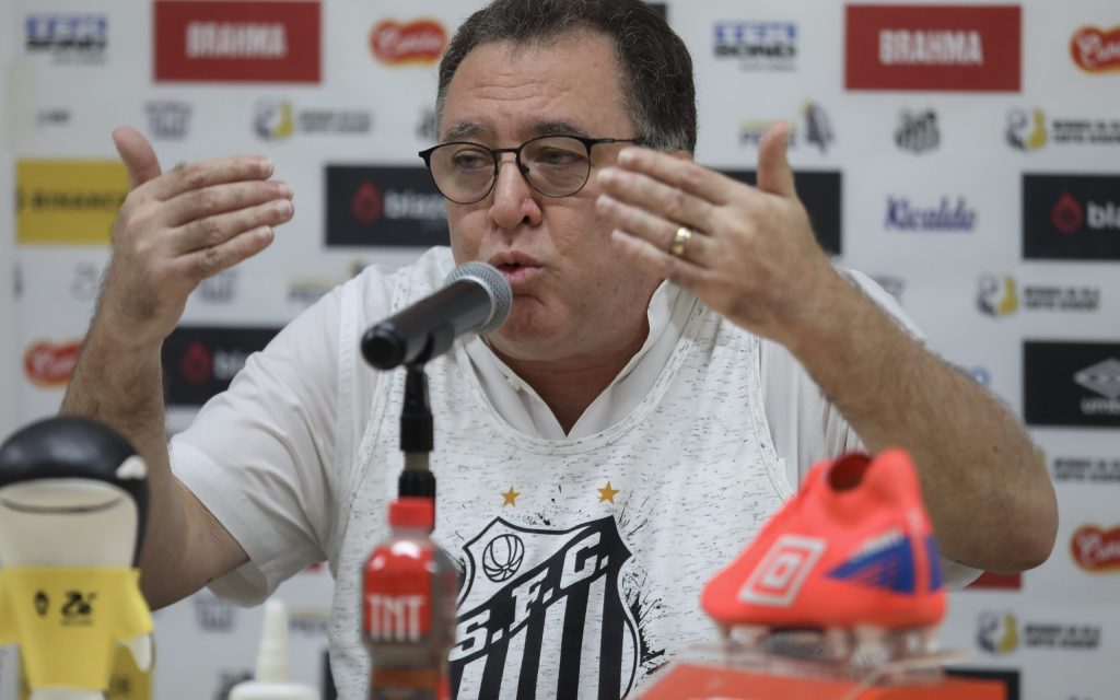 Marcelo Teixeira, presidente do Santos. Foto: Reinaldo Campos/AGIF