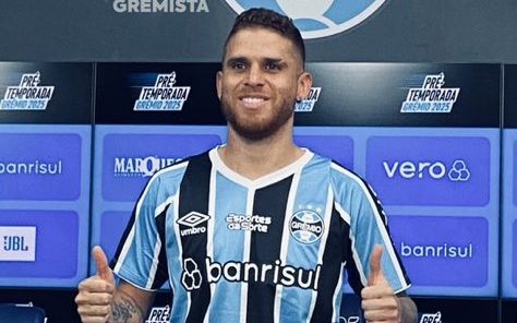 Cuéllar foi apresentado no Grêmio. Foto: Portal do Gremista