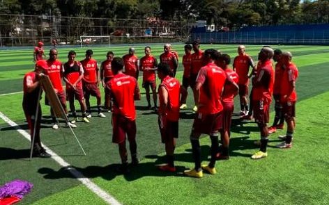 Jogadores se preparando para o confronto. Foto: Divulgação/Instagram Celeiro de Ases