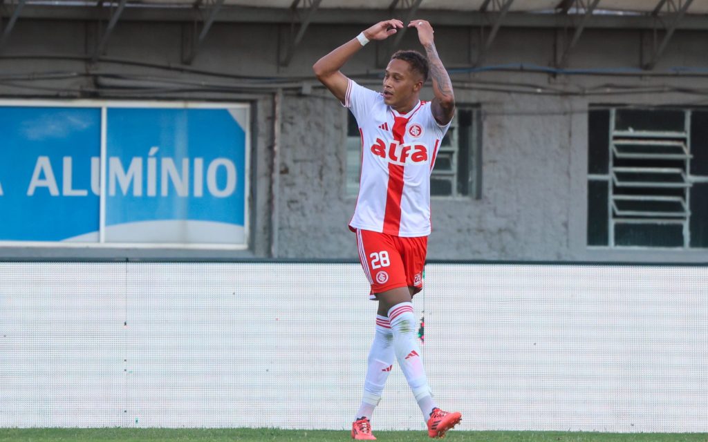 Vitinho marcou dois gols contra o Caxias. Foto: Ricardo Duarte/SCI Internacional