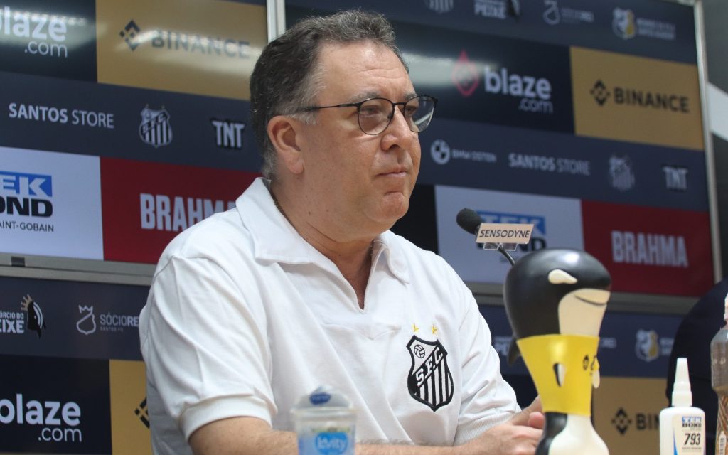 Marcelo Teixeira é presidente do Santos. Foto: Reinaldo Campos/AGIF