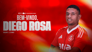 Diego Rosa em sua chegada ao Internacional. Foto: Reprodução SCI