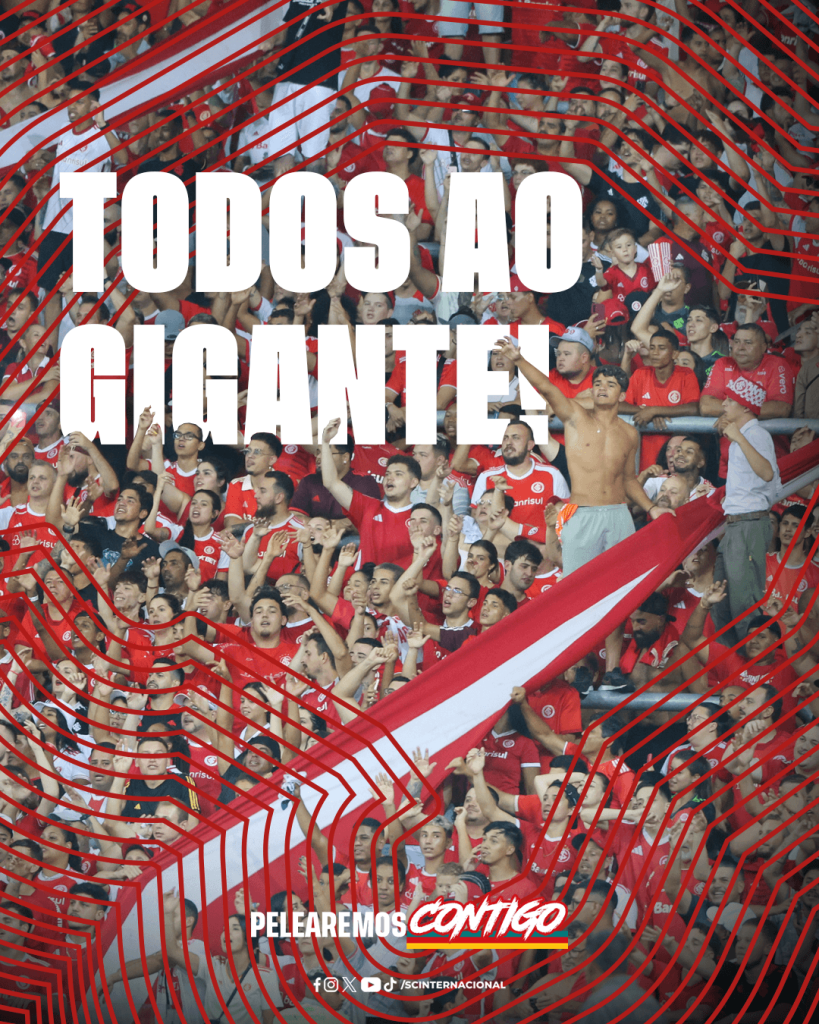 Convocação do Internacional à sua Torcida apaixonada. Foto: Divulgação SCI
