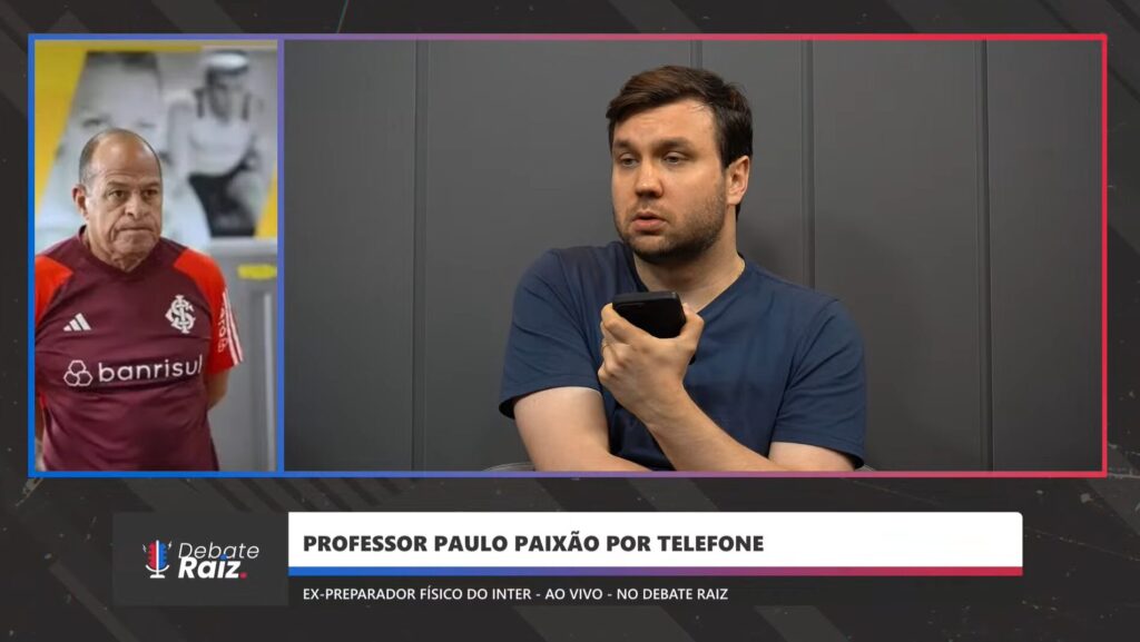Ex-preparador rebate críticas 'ao vivo' e diz que queda do Internacional foi mais emocional do que física