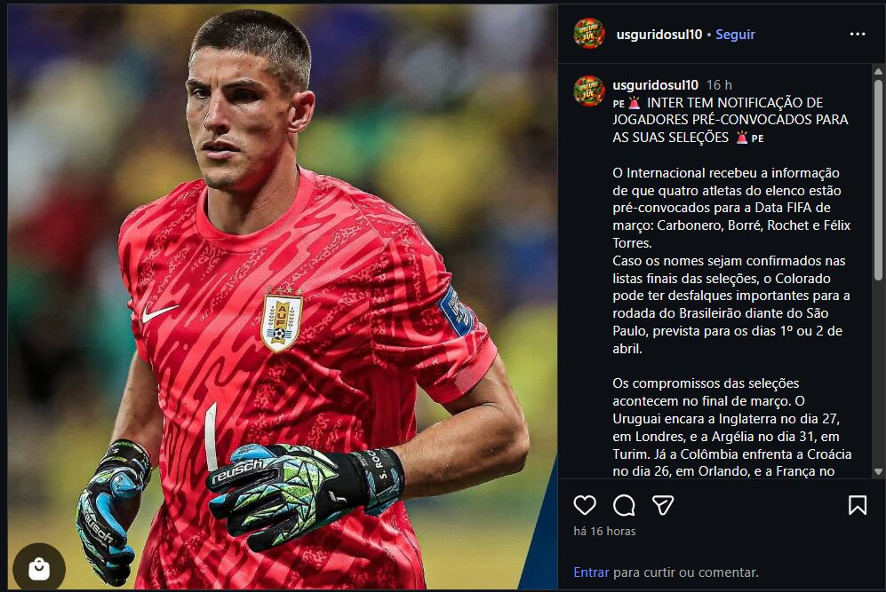 Borré pode fazer as malas e deixar o Inter temporariamente em meio à crise no Brasileirão